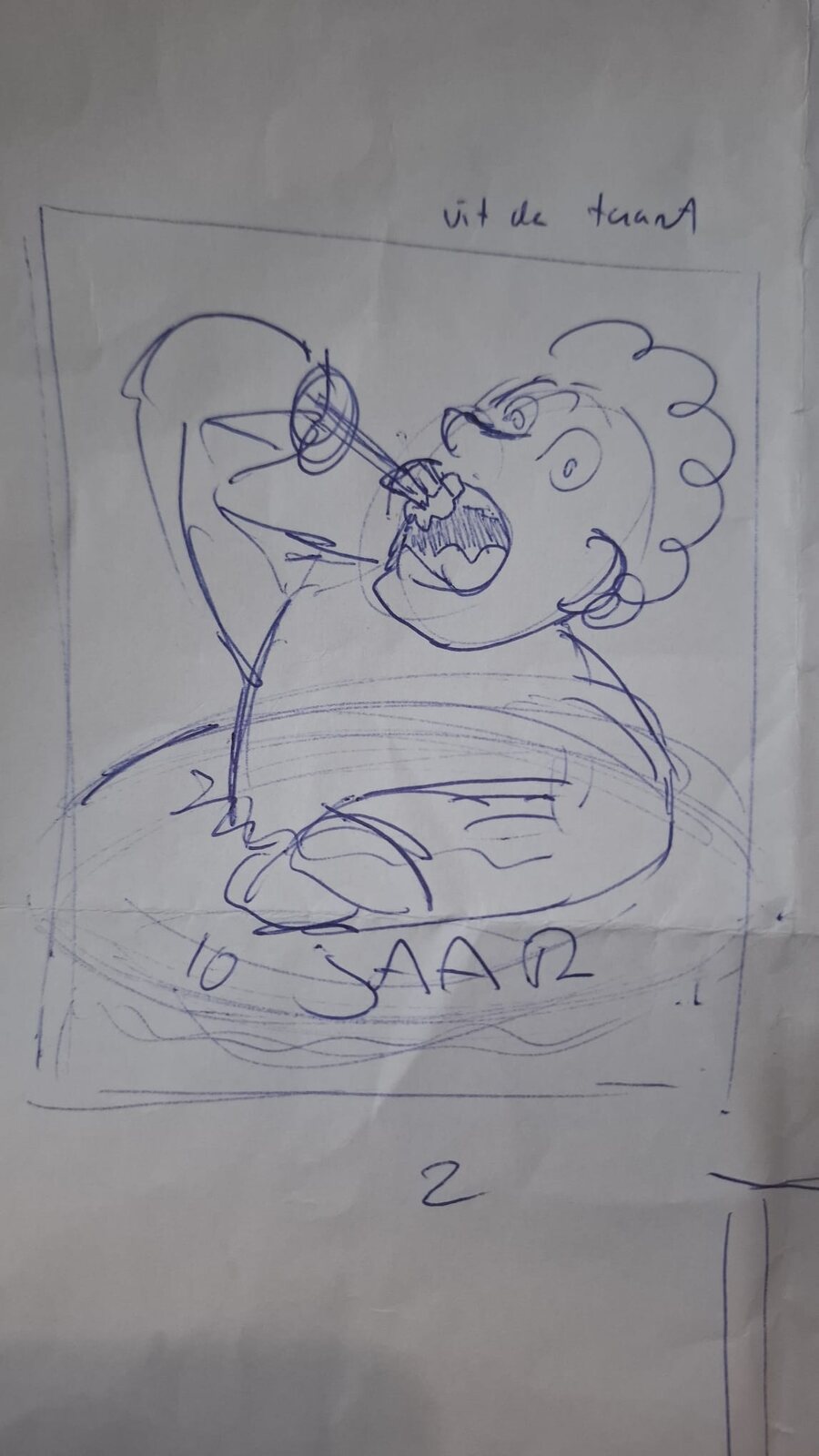 Ron van Noord — Grafisch ontwerp, DTP, Visuele campagnes, Visual design, Content + campagnes — Theater De Kampanje — Theatergids 2025–2026 — Beeld: Making-ofbeeld van de fotosessie met Jochem Myjer 2 — Project: Een feestelijke jubileumeditie van de jaarlijkse theatergids, met Jochem Myjer op de cover en 10 jaar De…