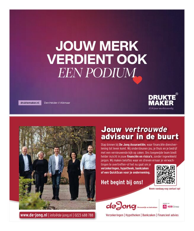 Ron van Noord — Grafisch ontwerp, DTP, Visuele campagnes, Visual design, Content + campagnes — Theater De Kampanje — Theatergids 2026–2027 — Beeld: Magazinepagina 23 — Project: Een energieke theatergids en straatcampagne voor seizoen 2026–2027, met meerdere opvallende…