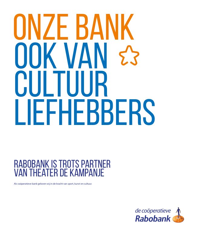 Ron van Noord — Grafisch ontwerp, DTP, Visuele campagnes, Visual design, Content + campagnes — Theater De Kampanje — Theatergids 2026–2027 — Beeld: Magazinepagina 68 — Project: Een energieke theatergids en straatcampagne voor seizoen 2026–2027, met meerdere opvallende…