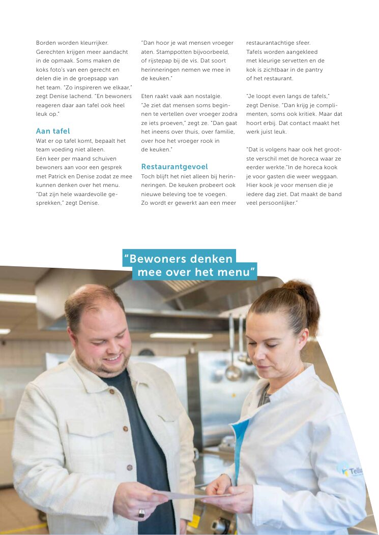 Ron van Noord — Grafisch ontwerp, DTP, Visual design — VerTellus — magazine van Zorggroep Tellus — Beeld: Magazinepagina 20 — Project: Een volledige herontwikkeling van de visuele stijl van VerTellus, vanaf editie 31 doorvertaald naar iedere…