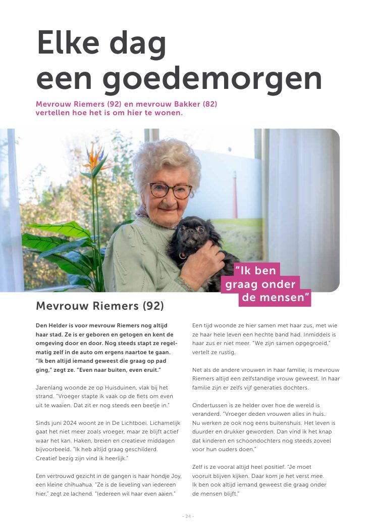 Ron van Noord — Grafisch ontwerp, DTP, Visual design — VerTellus — magazine van Zorggroep Tellus — Beeld: Magazinepagina 24 — Project: Een volledige herontwikkeling van de visuele stijl van VerTellus, vanaf editie 31 doorvertaald naar iedere…